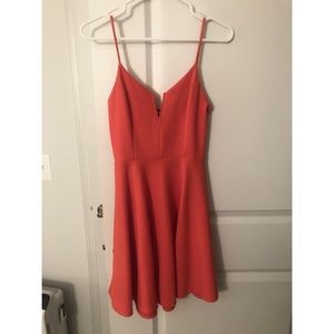 Bright coral dress